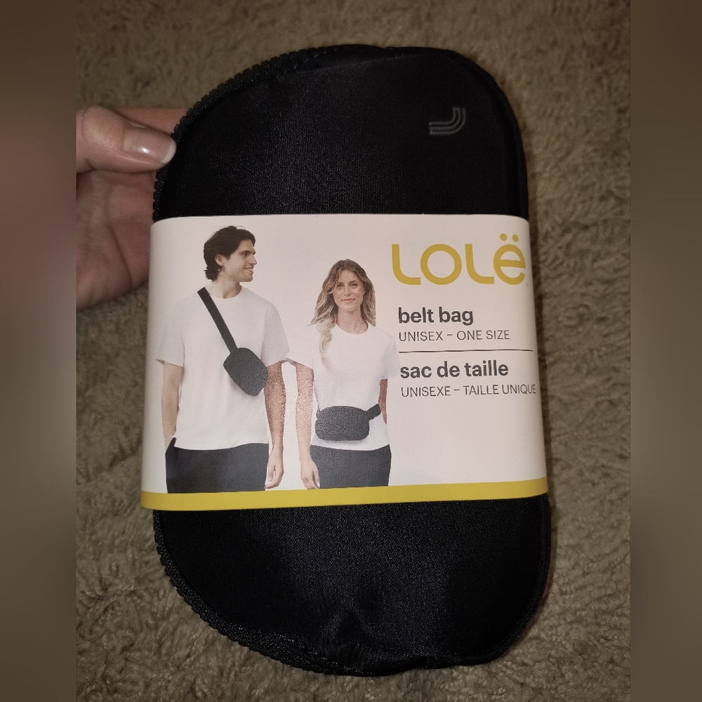 Brand New Unisex Lole Black Belt Bag Pouch